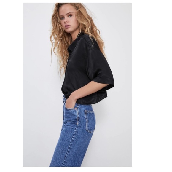 Zara Satin Effect Black Shorts and Top Set in Small - Picture 7 of 16